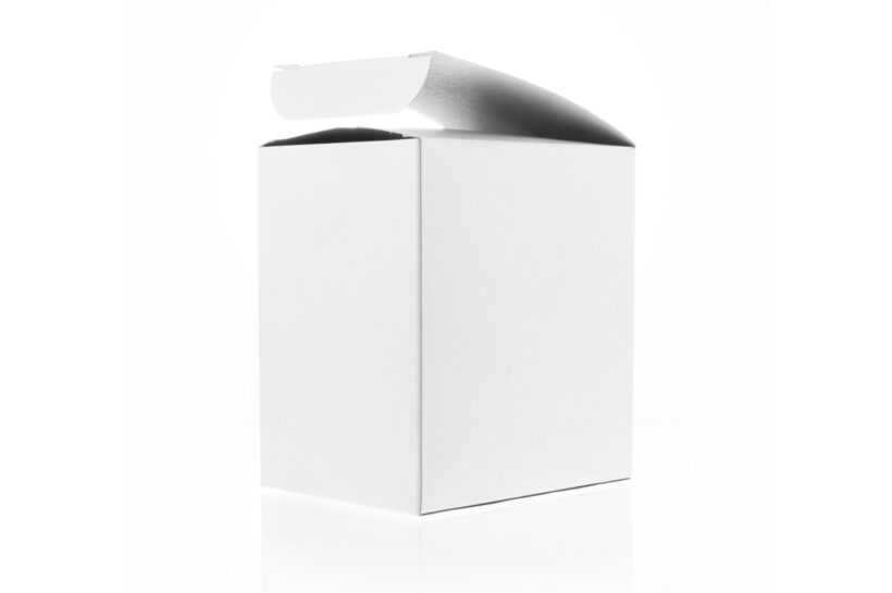 white box, isolated on background, mockup